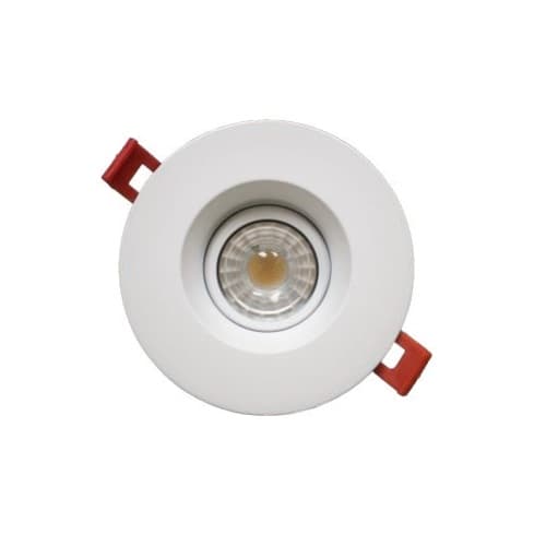 EnVision 3-in 8W SnapTrim Regressed Downlight, Gimbal, Round, 120V, 5CCT, WHT