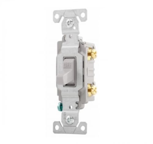 Eaton Wiring 15 Amp Toggle Switch, Commercial, 120/277V, Gray