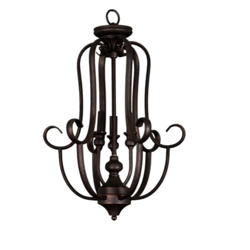 HomEnhancements 60W Birdcage Entry Fixture, Small, 3-Light, E12, Oil Rubbed Bronze