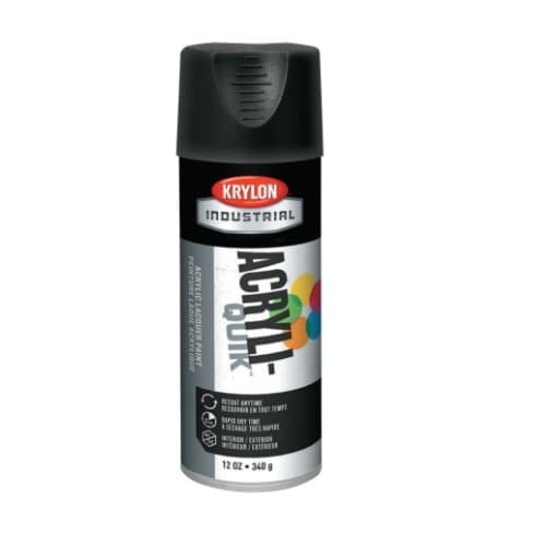 Krylon 12 oz Industrial Maintenance Acrylic Paint, Ultra-Flat, Black