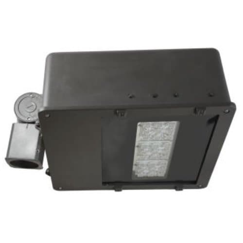 MaxLite 70 W 5000K LED Large Flood Light, 120-277V, TYPE V, Bronze, Beam with Knuckle, with Rotatable Photocontrol 
