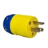 Ericson 5-15 NEMA Plug, Perma-Link, 2P/3W, 1 Ph, 125V, Small, Yellow