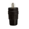 Ericson 5-15 NEMA Plug, Watertight, 2P/3W, 1 Ph, 250V, Small, Black