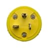 Ericson 5-20 NEMA Plug, Perma-Link, 2P/3W, 1 Ph, 125V, Small, Yellow