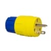 Ericson 5-20 NEMA Plug, Watertight, 2P/3W, 1 Ph, 125V, Small, Yellow