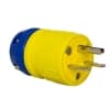Ericson 6-15 NEMA Plug, Perma-Link, 2P/3W, 1 Ph, 250V, Small, Yellow