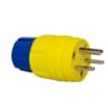 Ericson 6-15 NEMA Plug, Watertight, 2P/3W, 1 Ph, 250V, Small, Yellow