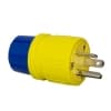 Ericson 6-20 NEMA Plug, Perma-Grip, 2P/3W, 1 Ph, 250V, Small, Yellow