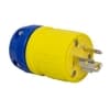 Ericson L6-15 NEMA Plug, Perma-Link, 2P/3W, 1 Ph, 250V, Small, Yellow