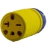 Ericson 6-20 NEMA Connector, Perma-Link, 2P/3W, 1 Ph, 250V, Small, Yellow