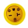 Ericson 6-20 NEMA Connector, Watertight, 2P/3W, 1 Ph, 250V, Small, Yellow