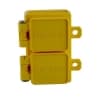 Ericson PWDX Dual Flip Lid w/ FS Coverplate & NEMA L5-15R(2), F-Type, 125V, YL
