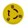 Ericson NEMA Connector, Perma-Link, 2P/3W, 1 Ph, 15A, 250V, Small, Yellow