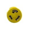 Ericson Locking / Straight Adapter, NEMA L5-20 to 5-20, Yellow