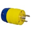 Ericson NEMA Plug, Perma-Link, 2P/3W, 1 Ph, 20A, 250V, Medium, Yellow