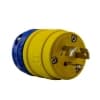 Ericson Perma-Link Plug, 3P/3W, 1 Ph, 20A, 125V-250V, Medium, Yellow