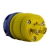Ericson Perma-Link Plug, 3P/3W, 1 Ph, 10/20A, 250V/600V, Medium, Yellow