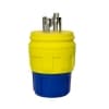 Ericson L14-20 NEMA Plug, Watertight, 3P/4W, 1 Ph, 125/250V, Medium, Yellow