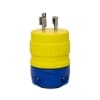 Ericson NEMA Plug, Perma-Link, 3P/4W, 3 Ph, 20A, 250V, Medium, Yellow