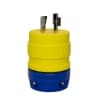 Ericson NEMA Plug, Perma-Link, 3P/4W, 3 Ph, 20A, 480V, Medium, Yellow
