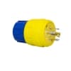 Ericson L16-20 NEMA Plug, Watertight, 3P/4W, 3 Ph, 480V, Medium, Yellow