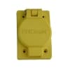 Ericson Single Flip Lid w/ FS Coverplate for 15-20A Receptacle, Yellow