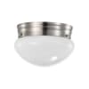 Satco 7-in 12W LED Flush Mount, Dim, 1000 lm, 120V, 3000K, Frosted/Nickel