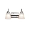 Nuvo 15W LED 2-Light Vanity, 1300 lm, 120V, 3000K, Frosted/Nickel