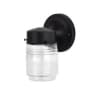 Satco 8W LED 1-Light Jar Fixture, Dimmable, 620 lm, 120V, 3000K, Clear/Black