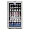 Whynter 85W Beverage Cooler, 120-Can, 115V, Stainless Steel & White