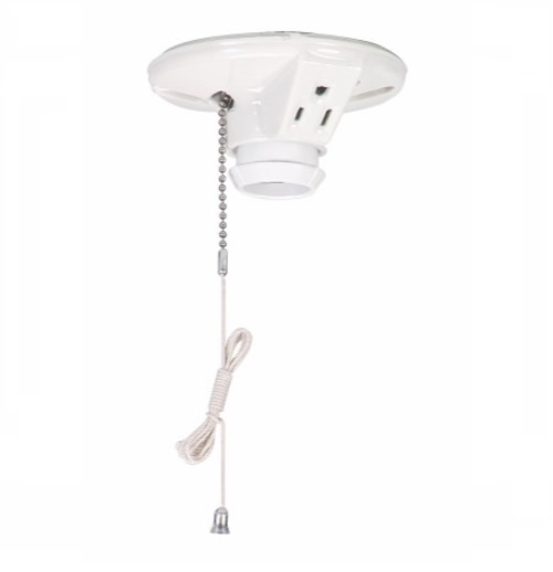 Eaton Wiring Lampholders Pg 1, 10 Watt Led Ceiling Lamp Holder With Pull Chain White