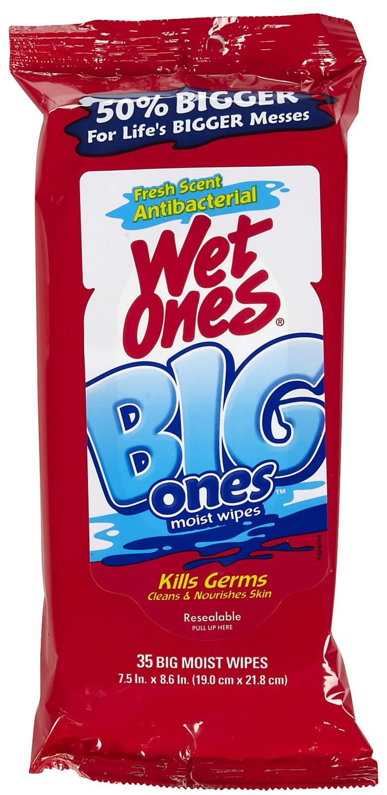 Wet Ones Big Ones Antibacterial Hand Wipes ( 501)
