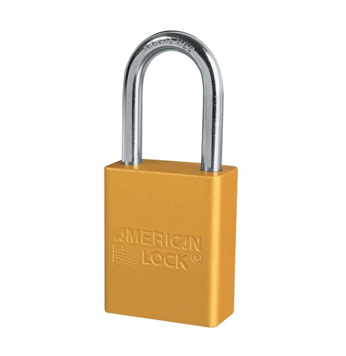 Yellow Safety Lockout Solid Aluminum Padlock ( A1106YLW