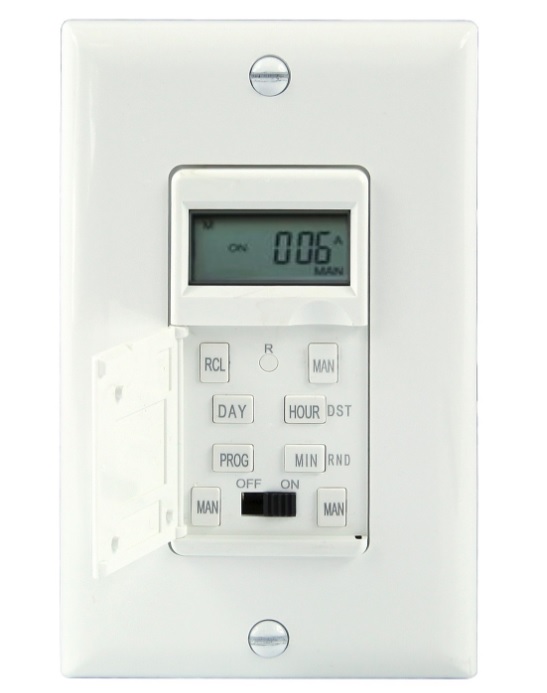 Enerlites Ivory 7Day Digital InWall Programmable Timer Switch