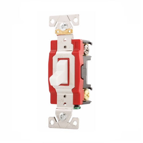 Eaton Wiring 20 Amp Toggle Switch, 3-Way, White (Eaton Wiring 1223W