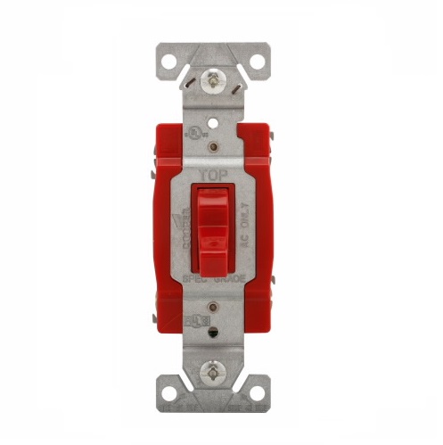 Eaton 20 Amp Toggle Switch, 4-Way, Red (Eaton 1224RD) | HomElectrical.com
