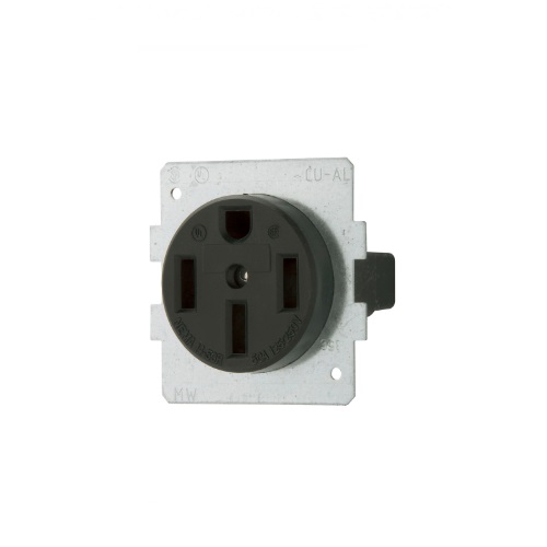 Eaton 50 Amp Range Receptacle, 3Pole, 4Wire, 12 4 AWG, 250V, Black