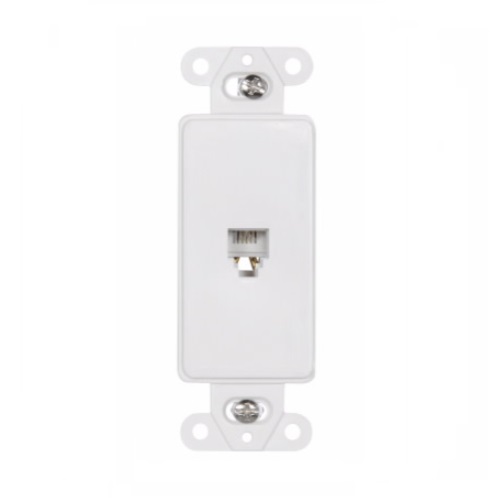 Eaton Wiring 4-Conductor Phone Jack Insert, White (Eaton Wiring 3560-4W