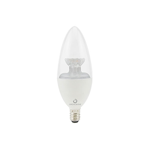 Green Creative 5W LED Candelabra B11 Bulb, Dimmable, E12 Base, 300 lm