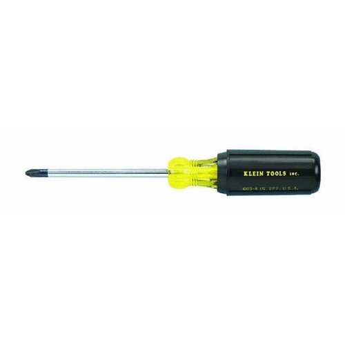 Klein Tools 4'' Profilated Phillips Tip Cushion Grip Screw Driver (Klein Tools 603-4)