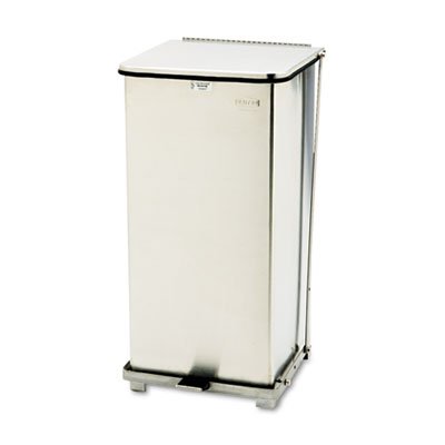 Rubbermaid Step Can, Square, Steel, 24 Gallon (Rubbermaid ST24SSPL)