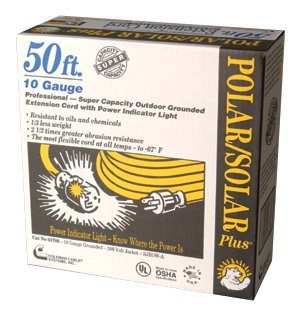Coleman 50-ft Yellow Polar/Solar Extension Cord 10/3 SJEOW