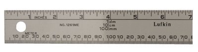 Lufkin 1M 3' Aluminum Standard Measurement Rule (Lufkin 1261ME ...