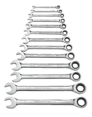 KD Tools GearWrench 9312 13 Piece SAE Master Ratcheting Combo Wrench Set 