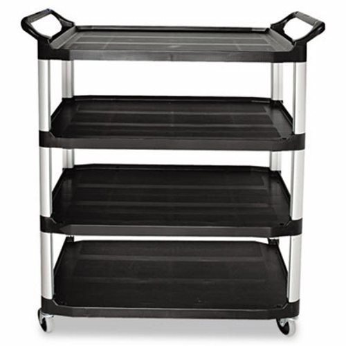 Black 4Shelf Open all Sides Utility Cart ( 4096 BLA)