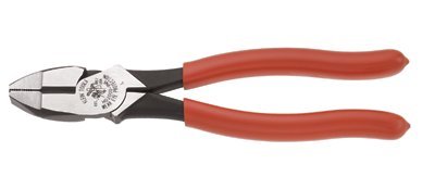 Klein Tools 9'' Alloy Steel High Leverage Type Side Cutting Pliers with Plastic Dipped Handle (Klein Tools HD2000-9NE)