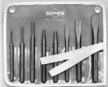 Mayhew 8 Piece Alloy Steel Punch and Chisel Kit with Round, Beveled and Pointed Tips, Kit (Mayhew 61025)