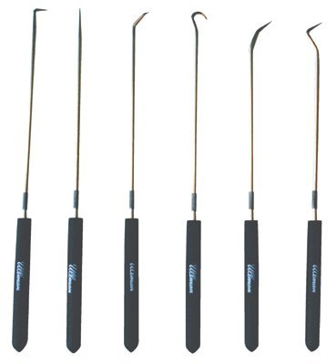 6 Piece Hook and Pick Set overall length 9 3/4 inches Ullman CHP6-L