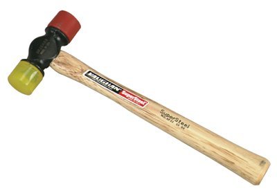 VAUGHAN SF6 Soft Face Hammer – 6 Oz, Hickory Handle, Made In USA, With Red & Yellow Faces