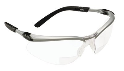 AO Safety Silver/Black Frame Clear Lens BX Safety Eyewear, Case of 20 (AO Safety 11375-00000-20)